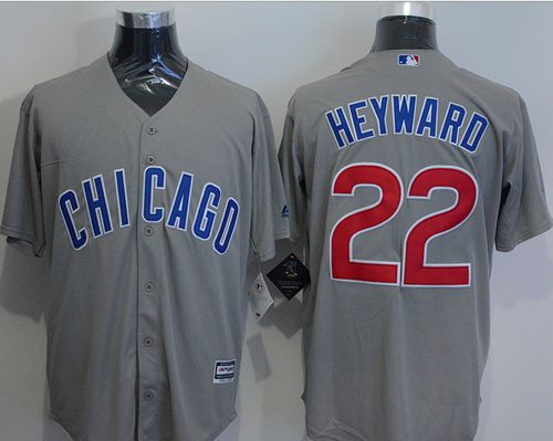 Cubs #22 Jason Heyward Grey New Cool Base Stitched MLB Jersey - Click Image to Close